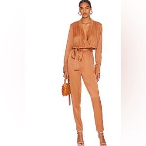 NWOT LBLC The Label Dede Jumpsuit in Rust. Size X-Small